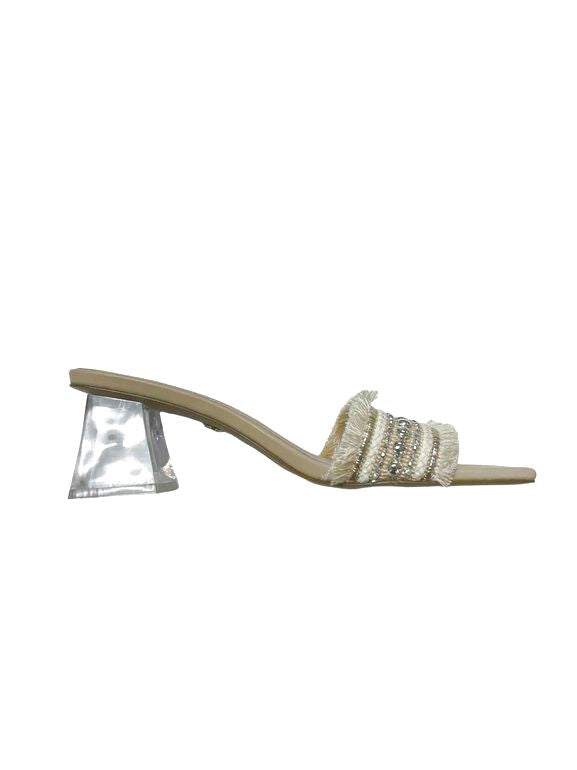 CECELIA NEW YORK NWOB! CINDER SQUARE TOE SANDAL IVORY 8.5