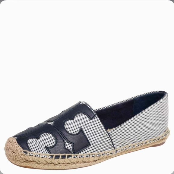 TORY BURCH CANVAS ESPADRILLE SLIP ON SHOES SIZE 8