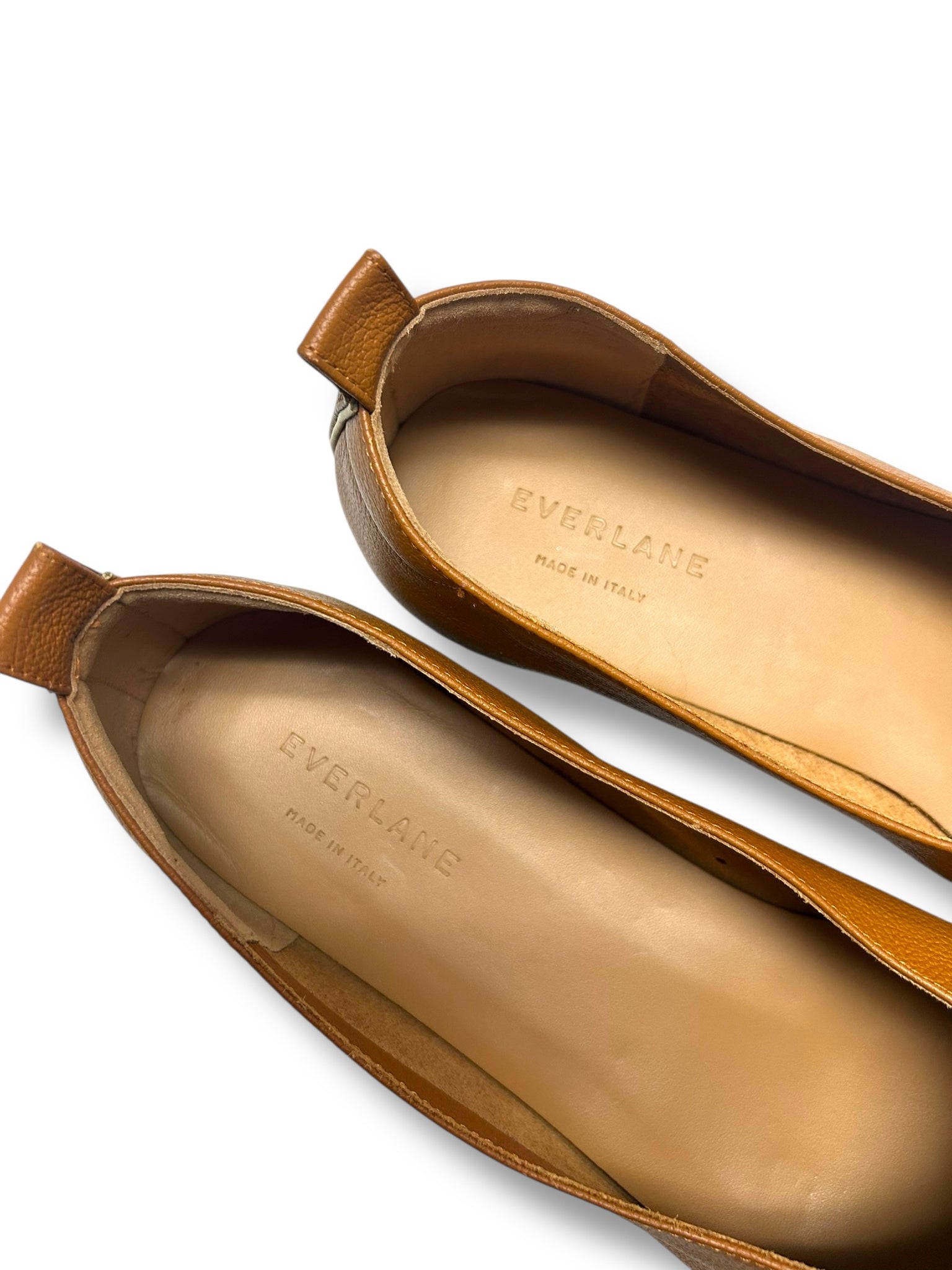 NIB EVERLANE THE ITALIAN LEATHER DAY GLOVE FLATS TOASTED ALMOND SIZE 11 - WEARHOUSE  CONSIGNMENT