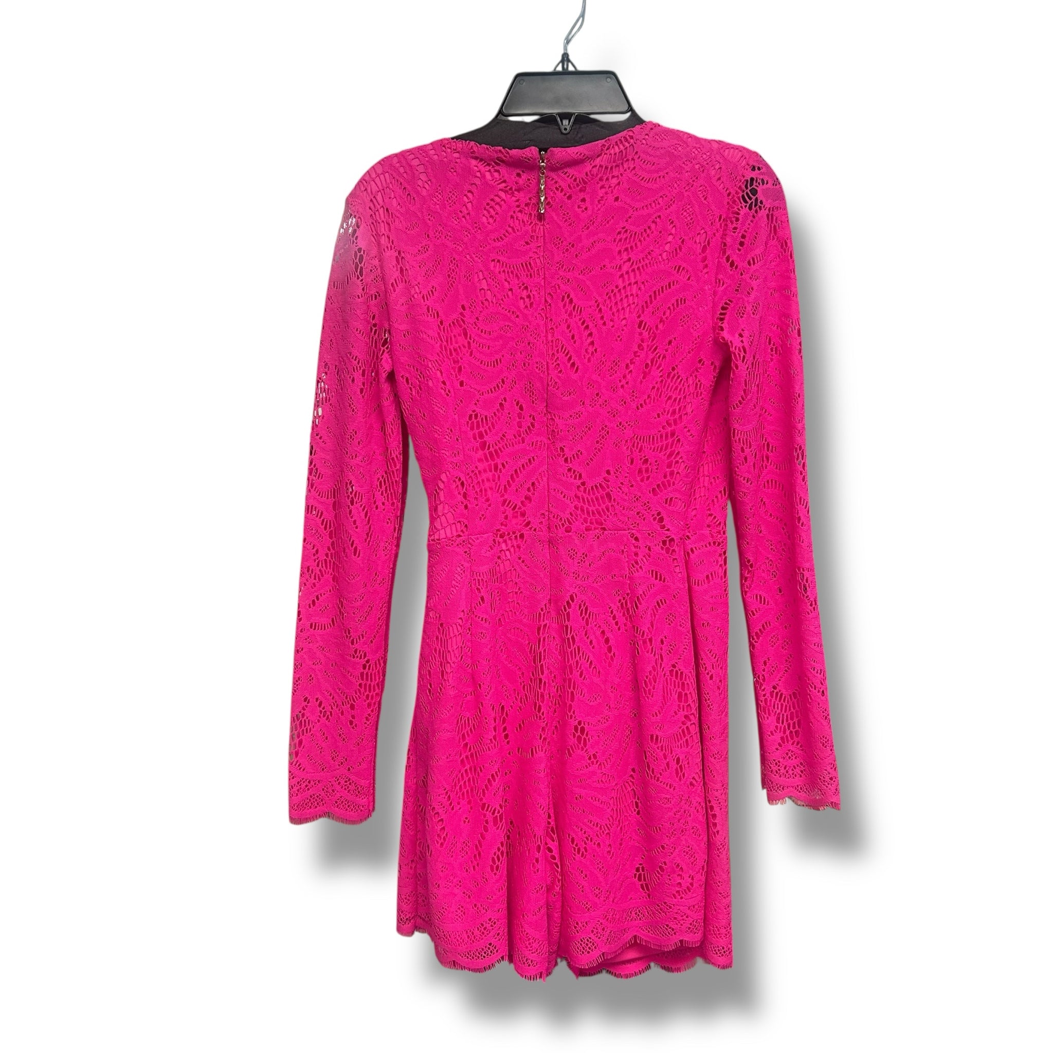 LILLY PULITZER PINK TIKI WRAP FRONT LONG SLEEVE ROMPER SIZE XXSMALL