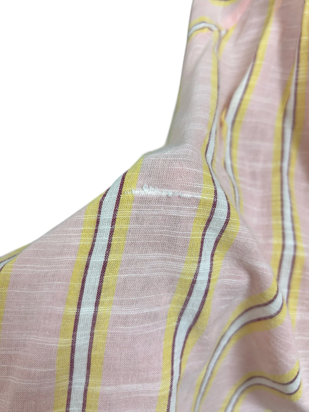 DAUGHTERS OF INDIA POET PEASANT BLOUSE PINK SORBET STRIPED SIZE XXL