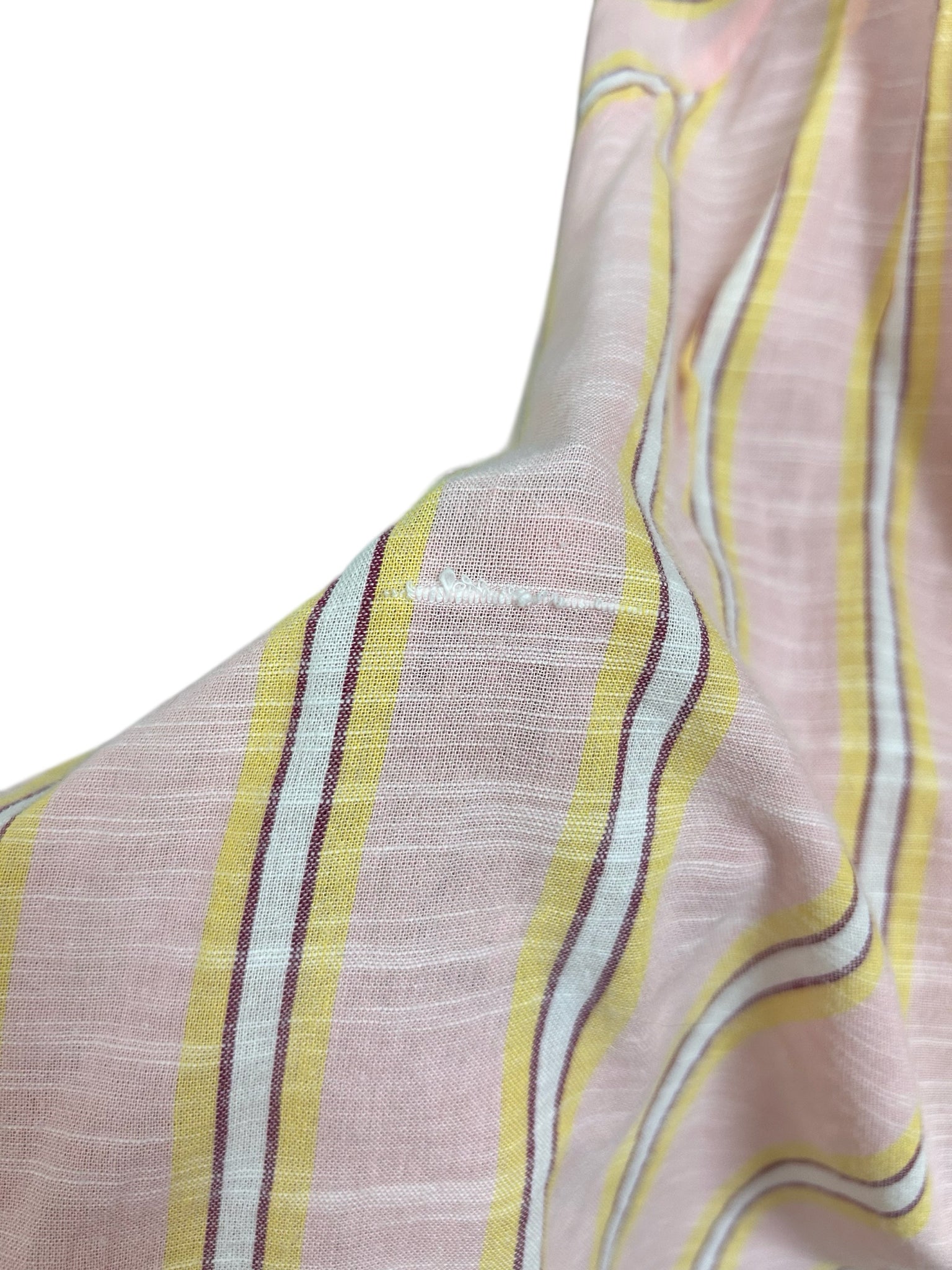 DAUGHTERS OF INDIA POET PEASANT BLOUSE PINK SORBET STRIPED SIZE XXL