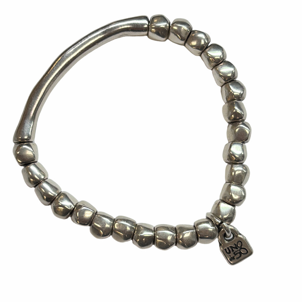 UNO DE 50 JOURNEY BAR STRETCH BRACELET W/ SIGNATURE CHARM