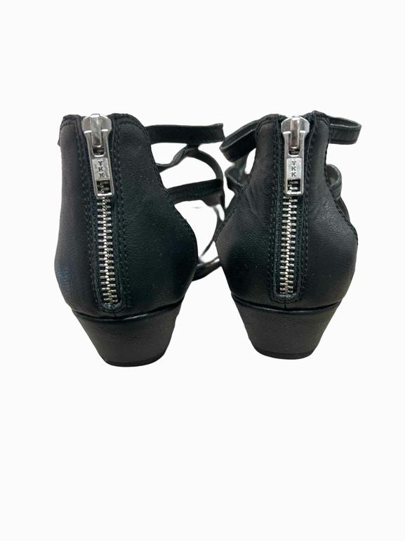 BOC NIB!  PAWEL STRAPPY KITTEN WEDGE SANDAL BLACK 10