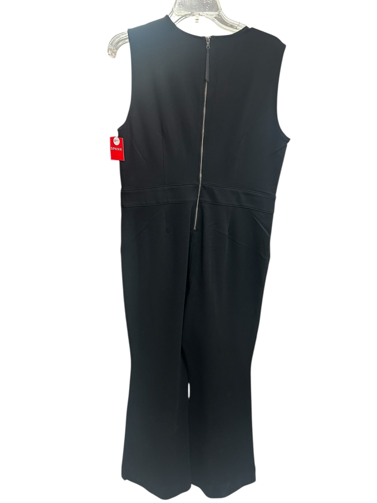 NWT SPANX CLASSIC SLEEVELESS JUMPSUIT BLACK WIDE LEG SIZE LARGE