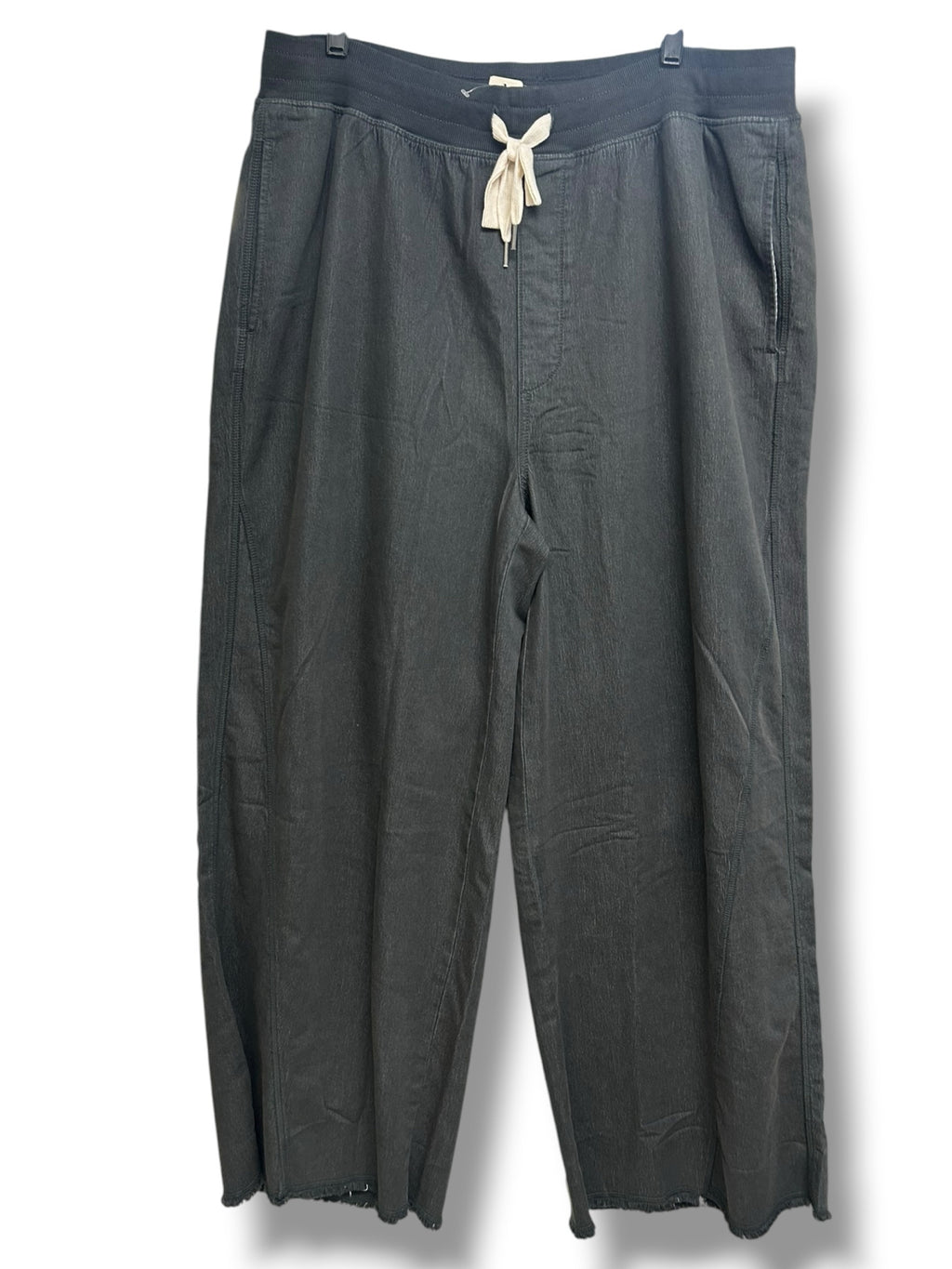 NWT AERIE GRAY SOFT LANDING WIDE LEG TROUSERS SIZE XL