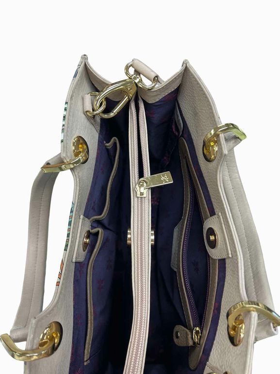 ANUSCHKA MEDIUM SATCHEL HANDPAINTED AFRICAN ADVENTURE
