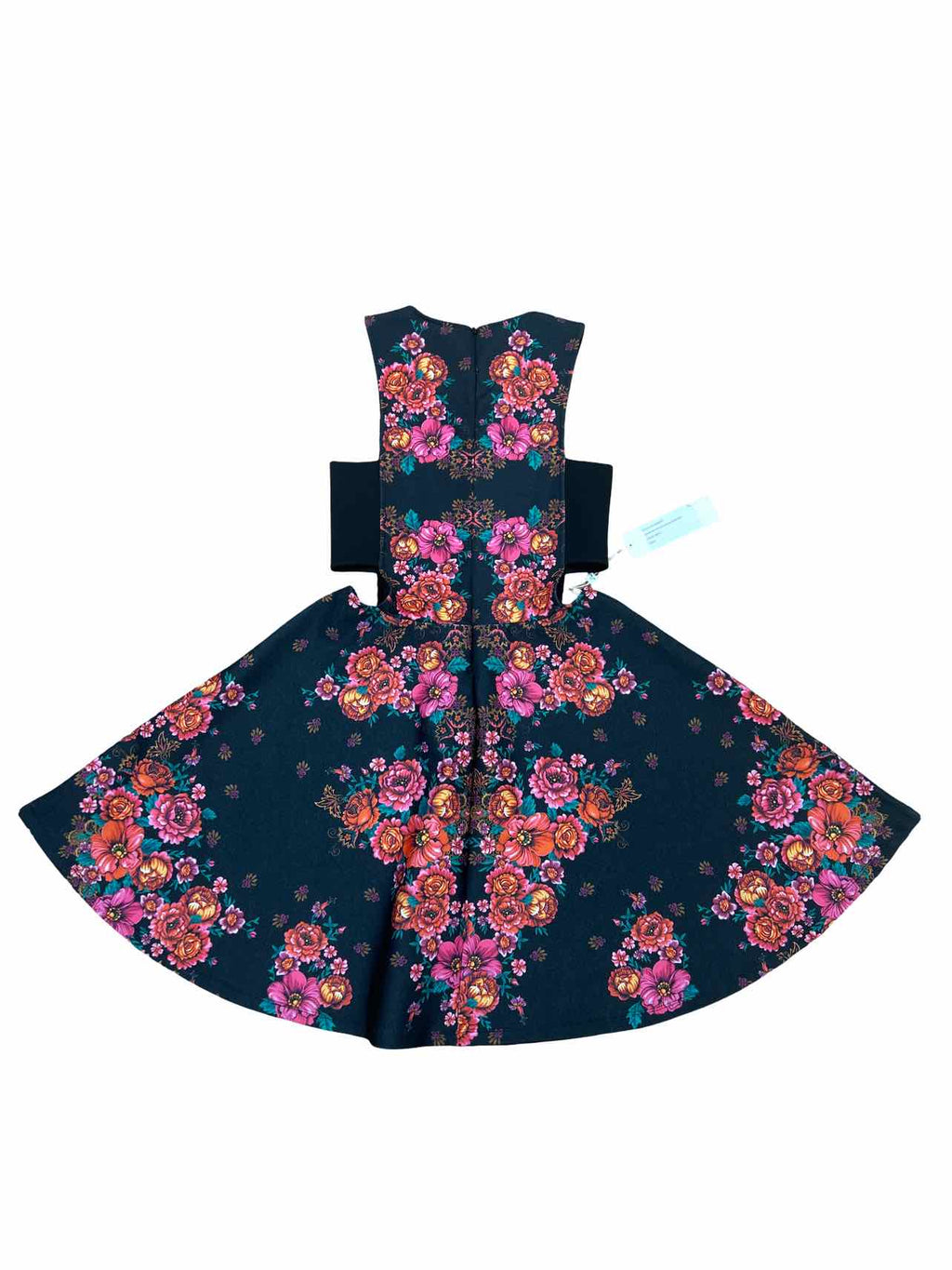 RONNY KOBO NEW! FLORAL CUT OUT SCUBA MINI DRESS SIZE: S