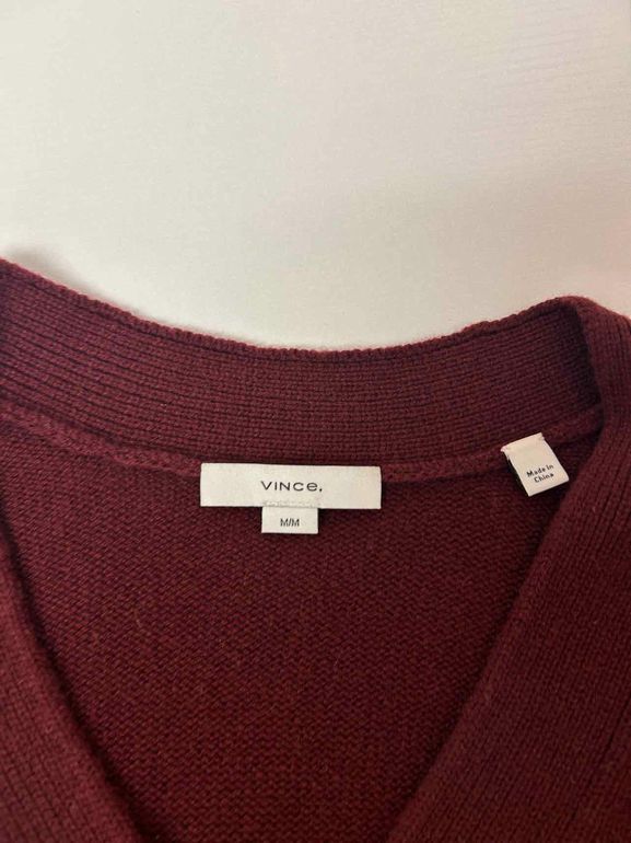 VINCE BOXY WOOL AND CASHMERE CARDIGAN SIZE: M