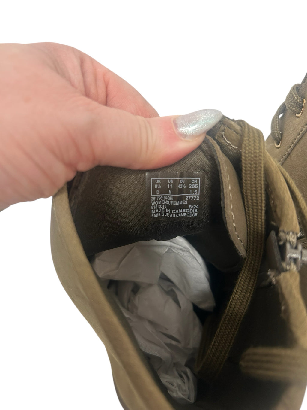 CLARKS NIB HEARTH MAYE LACE UP BOOT TAN BROWN SIZE US 11