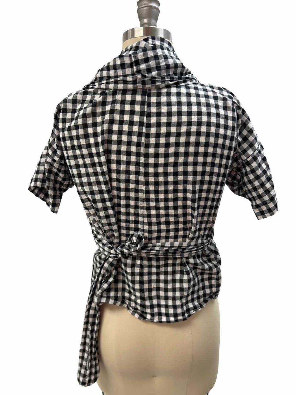 CARON CALLAHAN JULIEN GINGHAM TOP GARMENTORY SIZE: XS