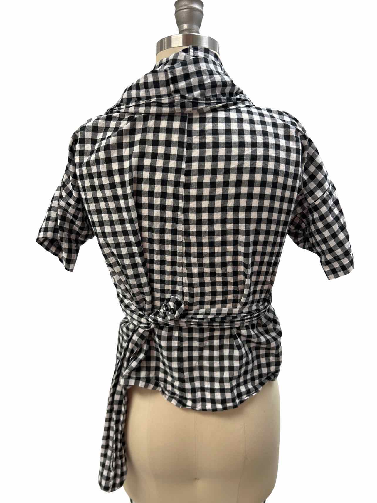 CARON CALLAHAN JULIEN GINGHAM TOP GARMENTORY SIZE: XS