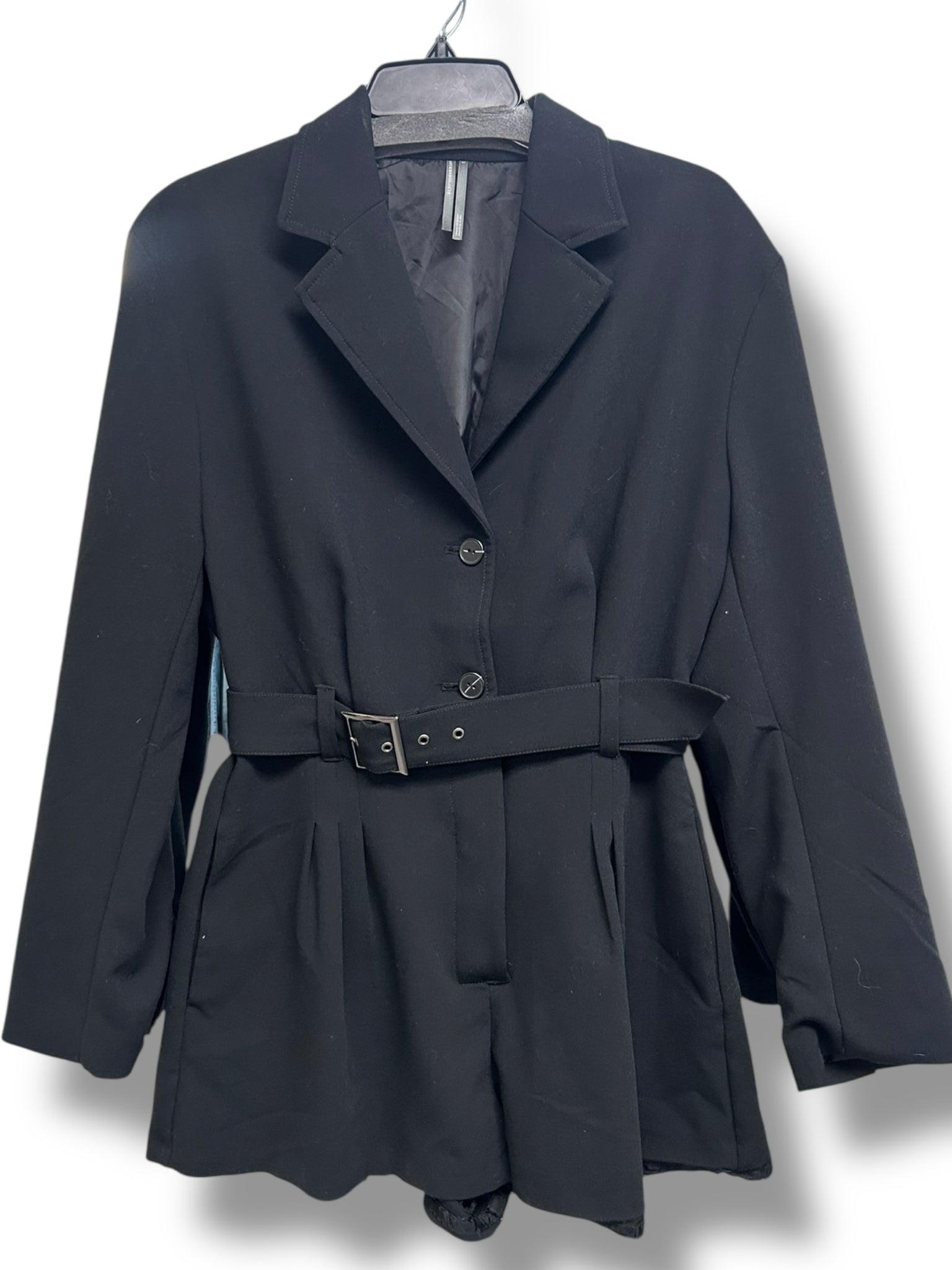 ANTHROPOLOGIE BY ANTHROPOLOGIE BLACK BELTED BLAZER SHORT ROMPER SIZE SMALL - WEARHOUSE  CONSIGNMENT