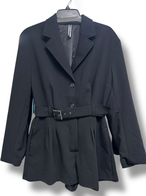 ANTHROPOLOGIE BY ANTHROPOLOGIE BLACK BELTED BLAZER SHORT ROMPER SIZE SMALL - WEARHOUSE  CONSIGNMENT