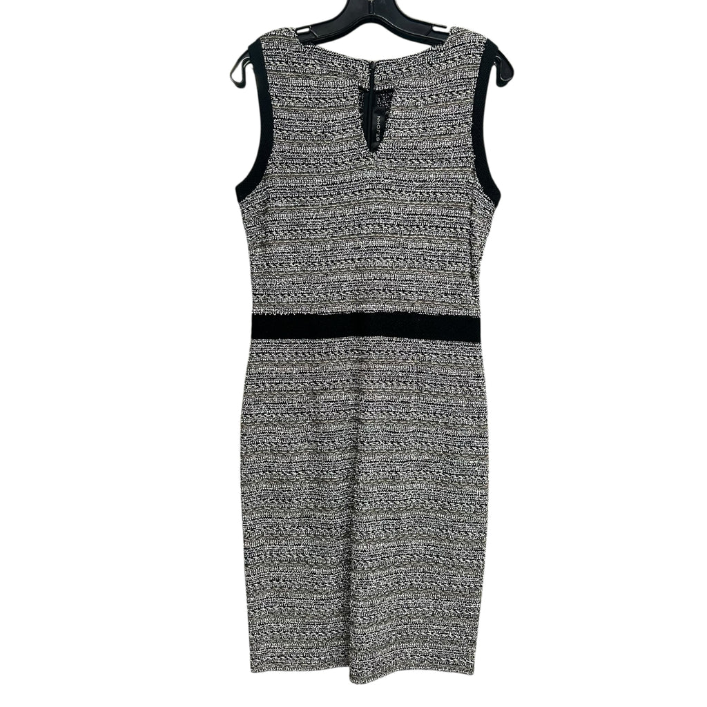 ST JOHN CAVIAR BLACK TEXTURED KNIT DRESS AND TOPPER JACKET SIZE 4