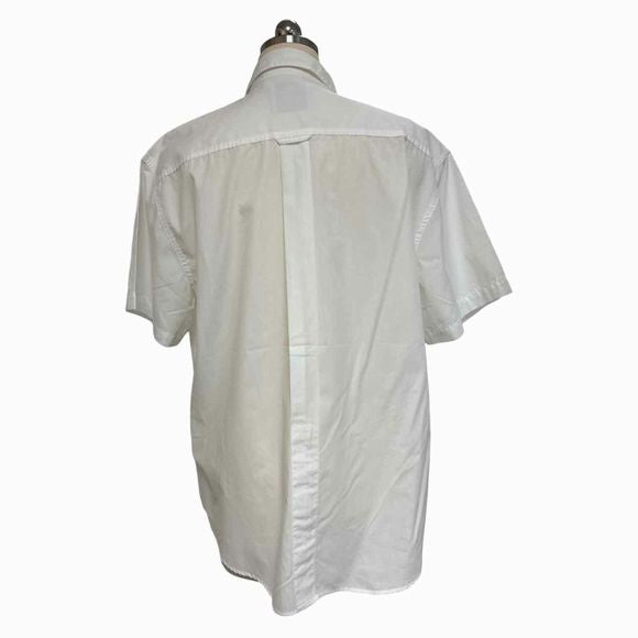 TRAVEL SMITH CLASSIC SHORT SLEEVE WHITE BUTTON DOWN SIZE L