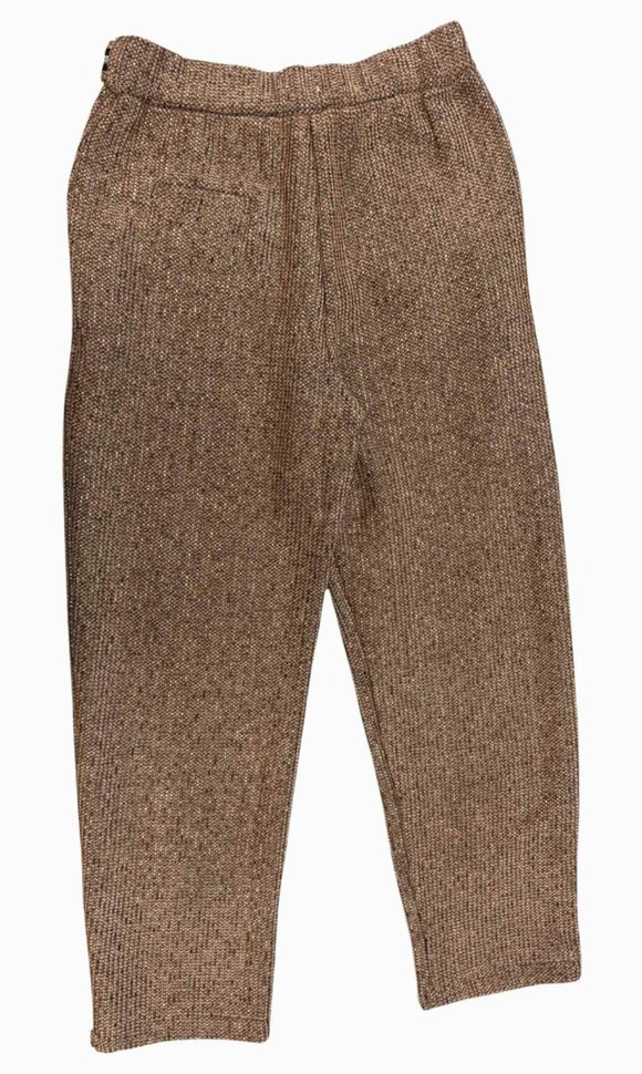 MEISIE PANTOLONI GRACE TWEED BROWN TROUSER SIZE M