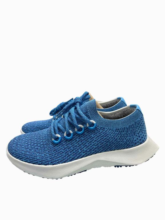 ALLBIRDS NIB TREE DASHER 2 IN BUOYANT BLUE BLIZZARD SIZE: 9.5