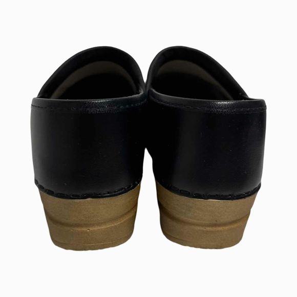 SANITA BLACK/TAN PRO PU CLOG SIZE 38