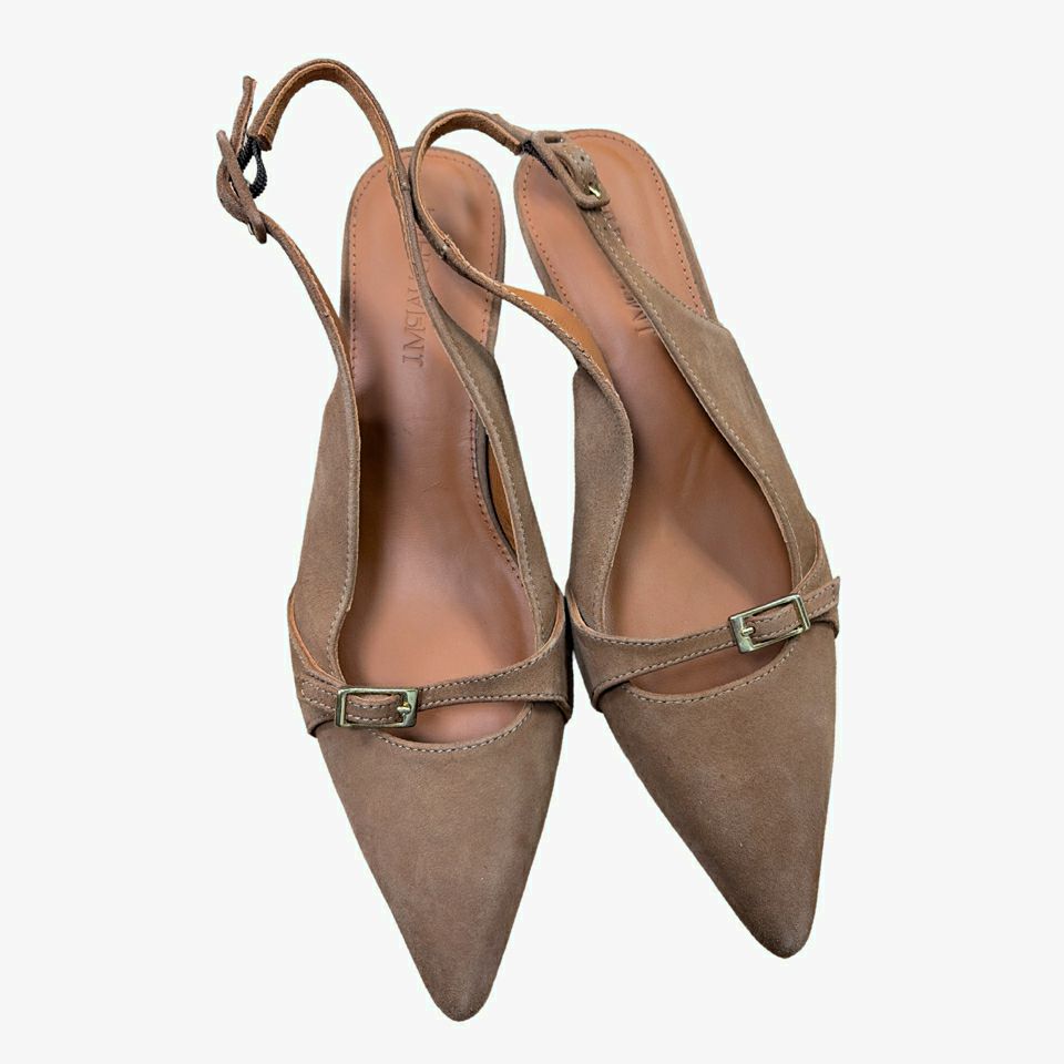 J MCLAUGHLIN DORTHEA SUEDE SLINGBACK KITTEN HEEL SIZE 9