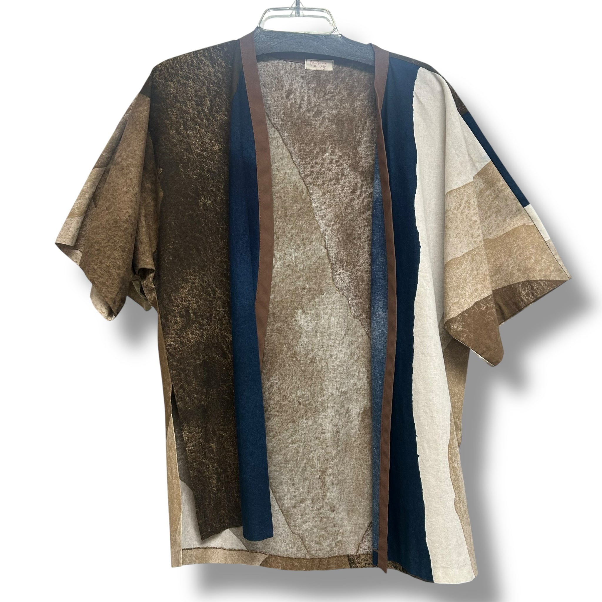 JOAN REUNING DESIGNS COLOR BLOCK KIMONO SIZE SMALL MEDIUM