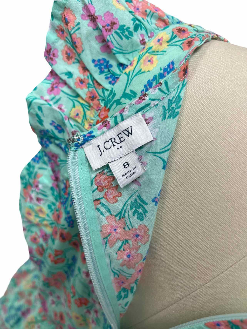 JCREW RUFFLE V-NECK TIERED MAXI DRESS SIZE: 8