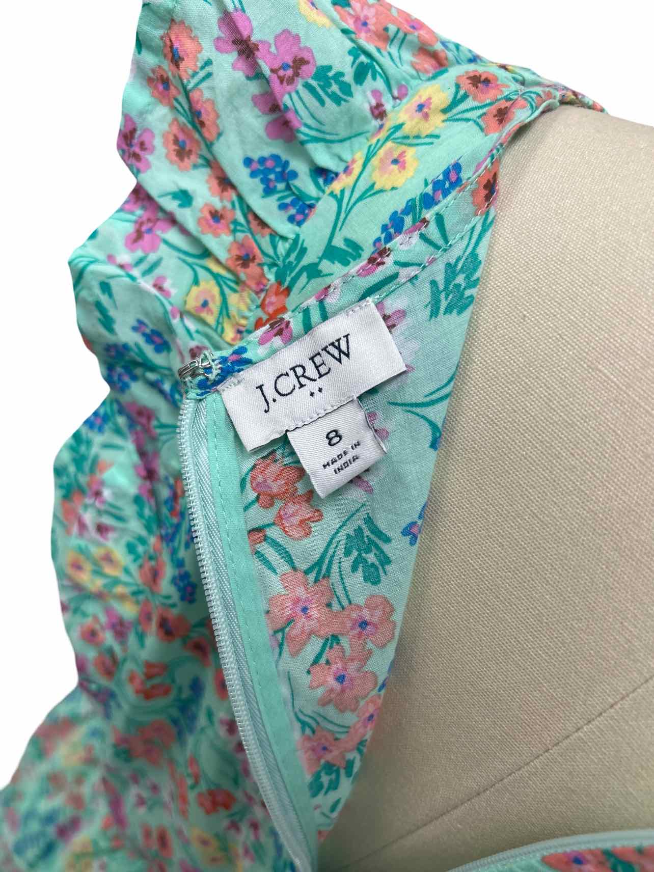 JCREW RUFFLE V-NECK TIERED MAXI DRESS SIZE: 8