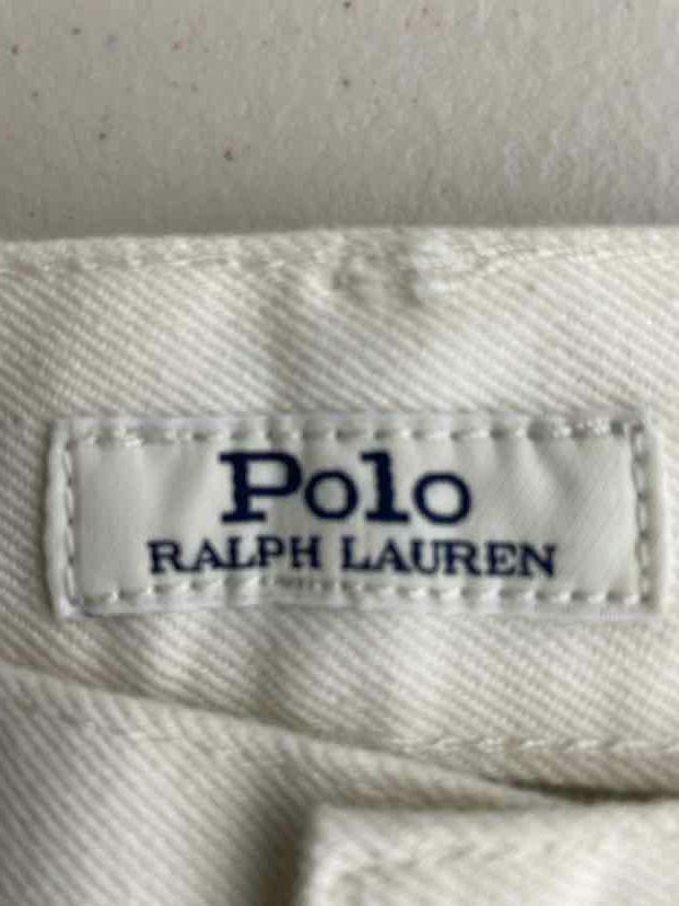 POLO BY RALPH LAUREN WHITE GEOMETRIC EMBOSSED DENIM JEANS SIZE 27