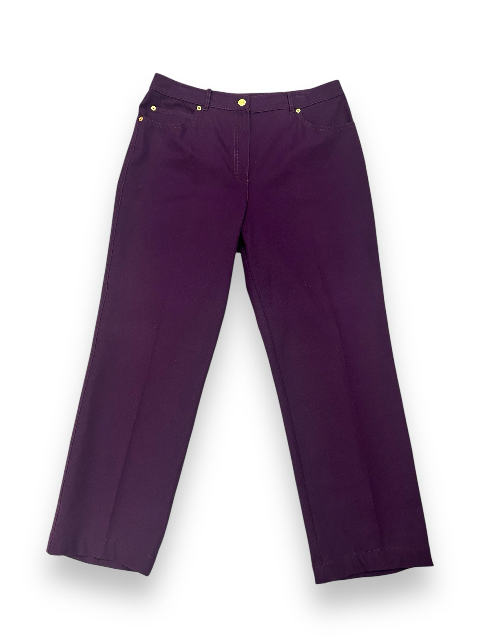 ST JOHN SPORT STRETCH BOOT CUT PLUM PURPLE SIZE 12
