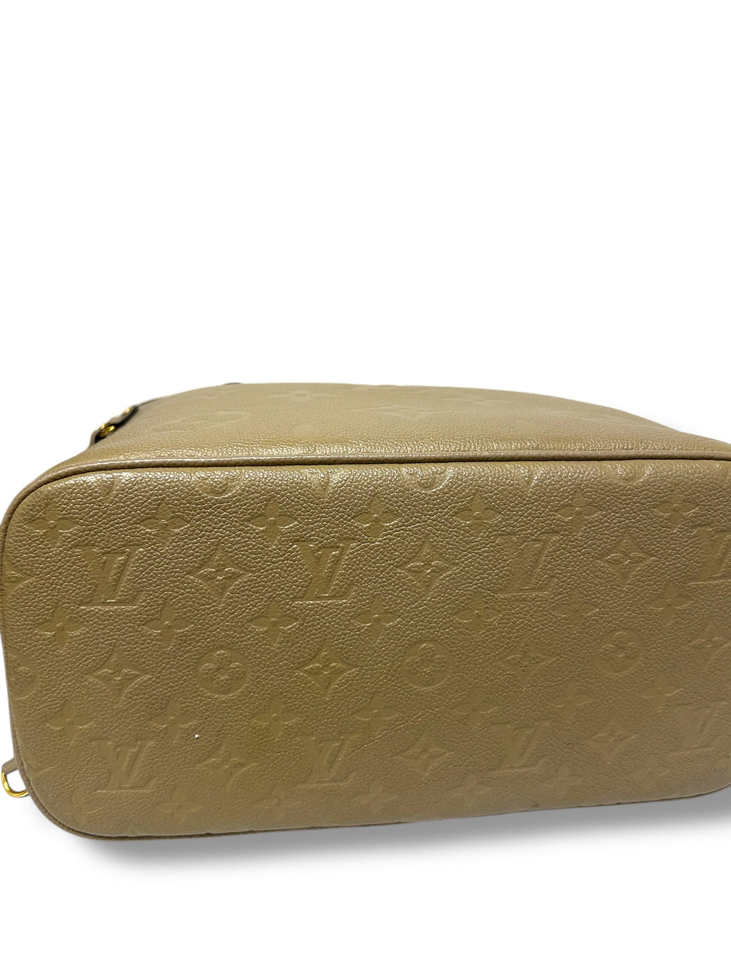LOUIS VUITTON NEVERFULL MM TURTLEDOVE MONOGRAM EMPREINTE LEATHER WITH POUCH