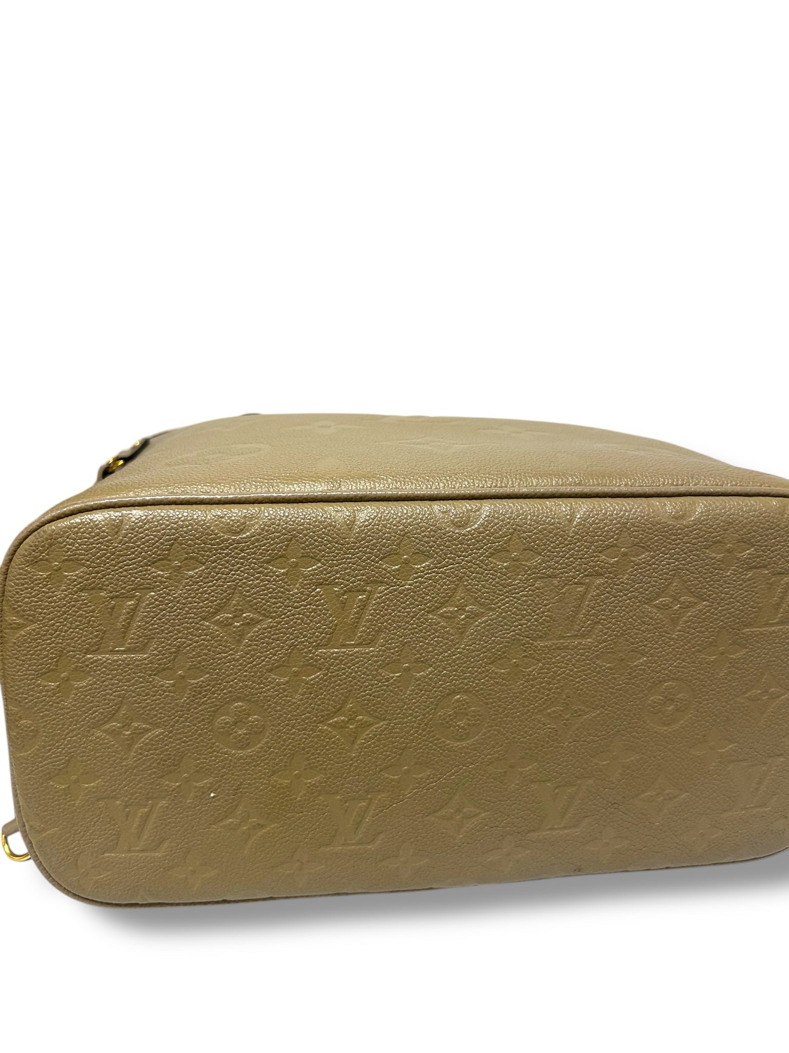 LOUIS VUITTON NEVERFULL MM TURTLEDOVE MONOGRAM EMPREINTE LEATHER WITH POUCH