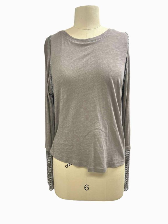 FREE PEOPLE  AFTER DARK CUFF LONG SLEEVE TEE SIZE: S