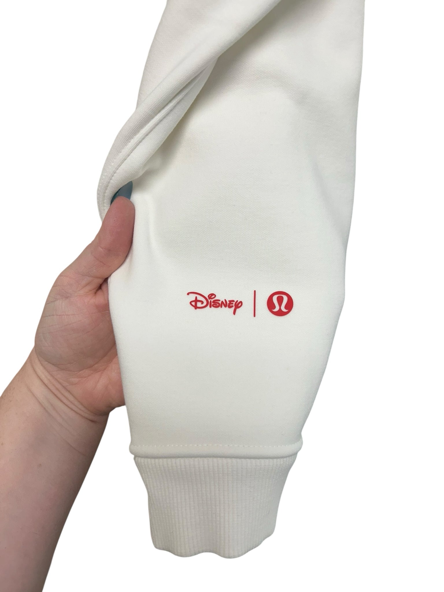 DISNEY X LULULEMON MICKEY MOUSE FLEECE OVERSIZE CREWNECK WHITE