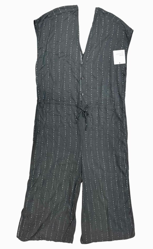 BELLA DAHL NWT! CAP SLEEVE VNECK GRAY JUMPSUIT SIZE L