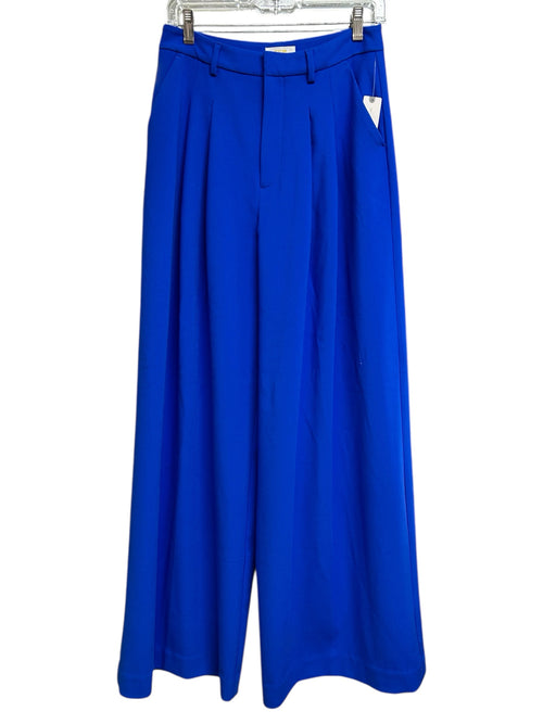 ANTHROPOLOGIE NWT MAEVE HIGH-WAISTED PLEATED WIDE LEG COBALT BLUE SIZE 4 TALL