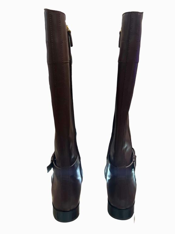 TORY BURCH  NWOB TORY BURCH KNEE HIGH LEATHER RIDING BOOTS SIZE: 8.5