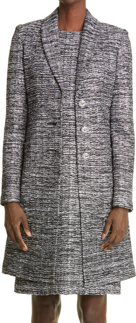 NWT ST JOHN CRYSTAL BUTTON METALLIC KNIT JACKET FALL 2022 SIZE 8