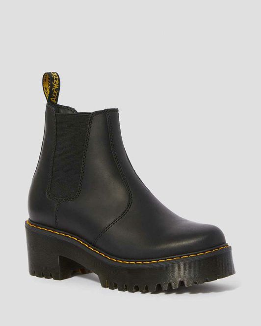 DR MARTENS ROMETTY BLACK CHELSEA BLACK BOOT SIZE 9