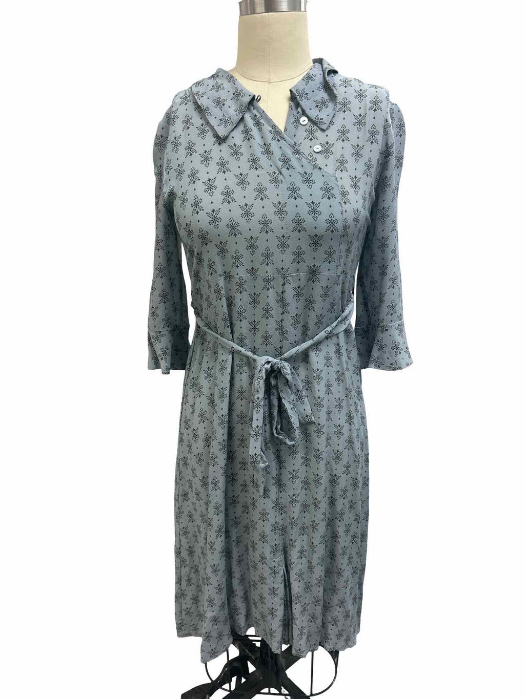 SULA MINIMALIST SILK 3/4 SLV DRESS SIZE: XS
