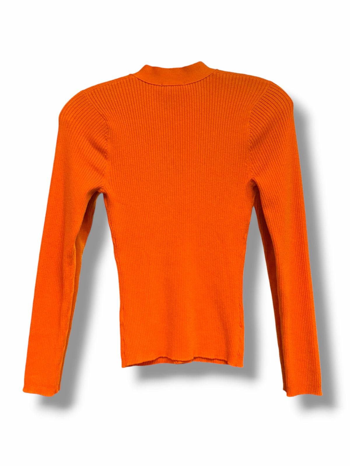 NWT RAILS BEAU RIBBED COTTON SILK BLEND MINI BUTTON ORANGE CARDIGAN SIZE XS