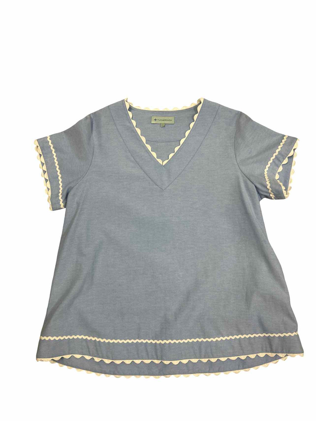 TUCKERNUCK RIC RAC TRIM SS TOP SIZE: 2X