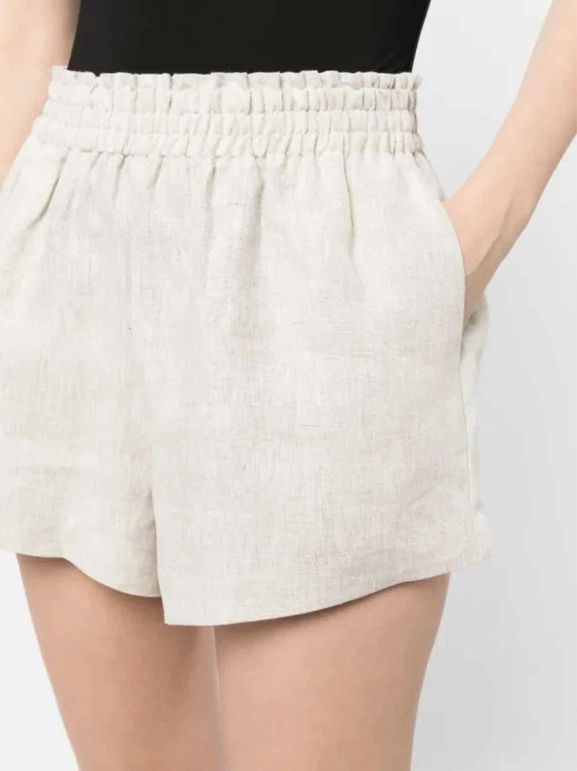 REFORMATION MILA 100% LINEN PULL ON SHORTS SIZE: M
