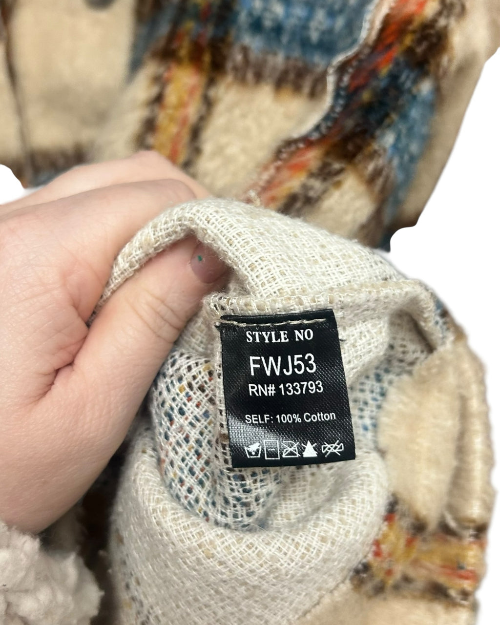 ANTHROPOLOGIE POL PLAID BRUSHED COTTON SHACKET SIZE LARGE