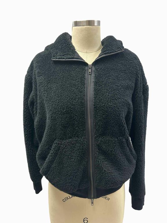ATM FULL ZIP SHERPA HOODED JACKET SIZE: XS