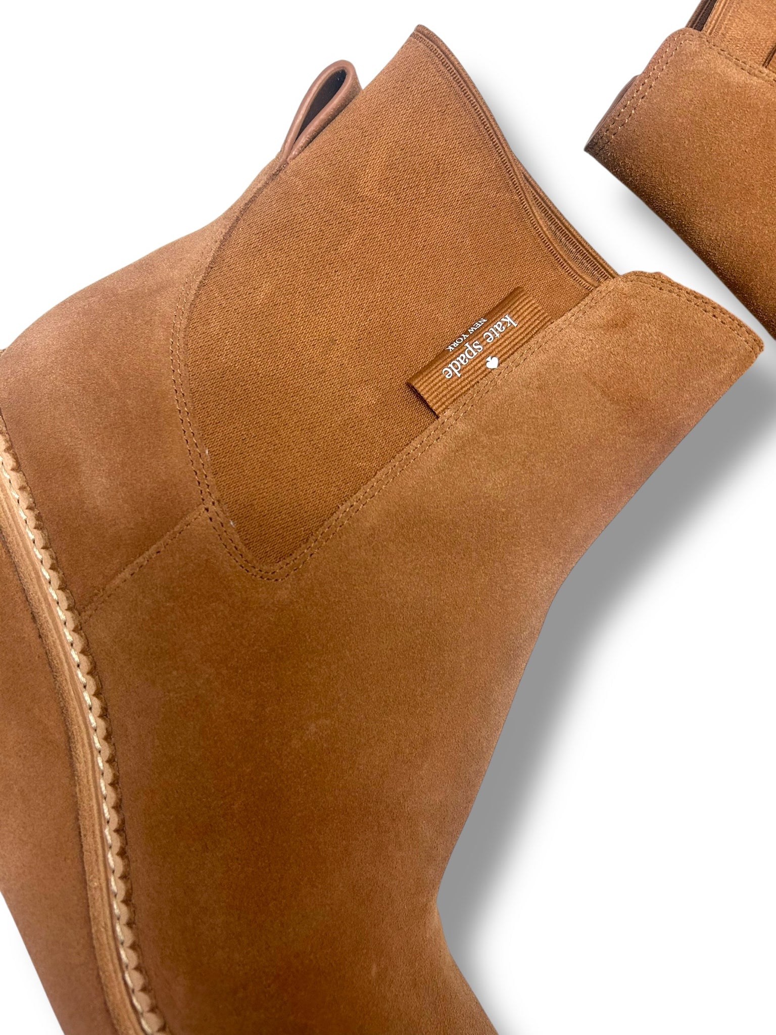 KATE SPADE ADDISON WEDGE TAN SUEDE PLATFORM BOOTIES SIZE 11