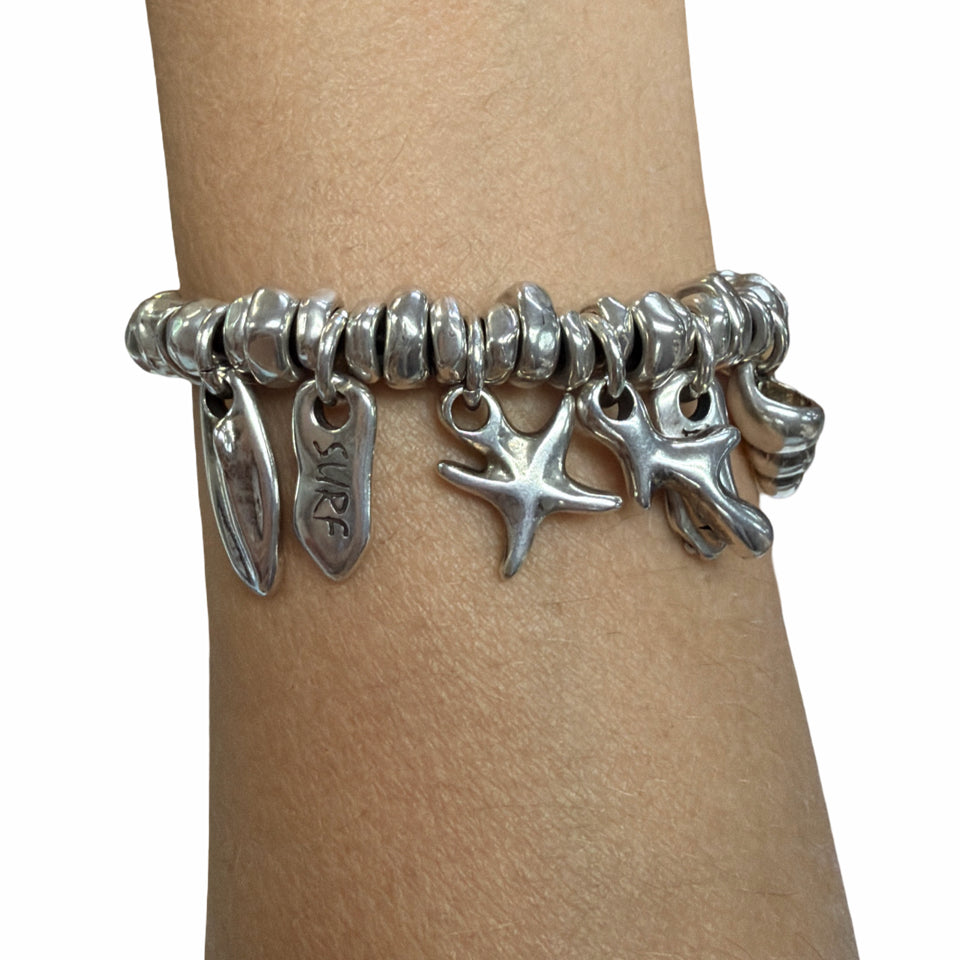 UNO DE 50 WAIKIKI STRETCH BEACH 6 CHARM BRACELET