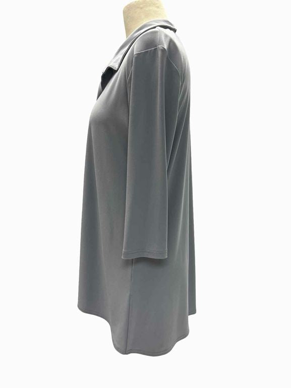 SYMPLI BUTTON FRONT DRAPED TOP SIZE: 6