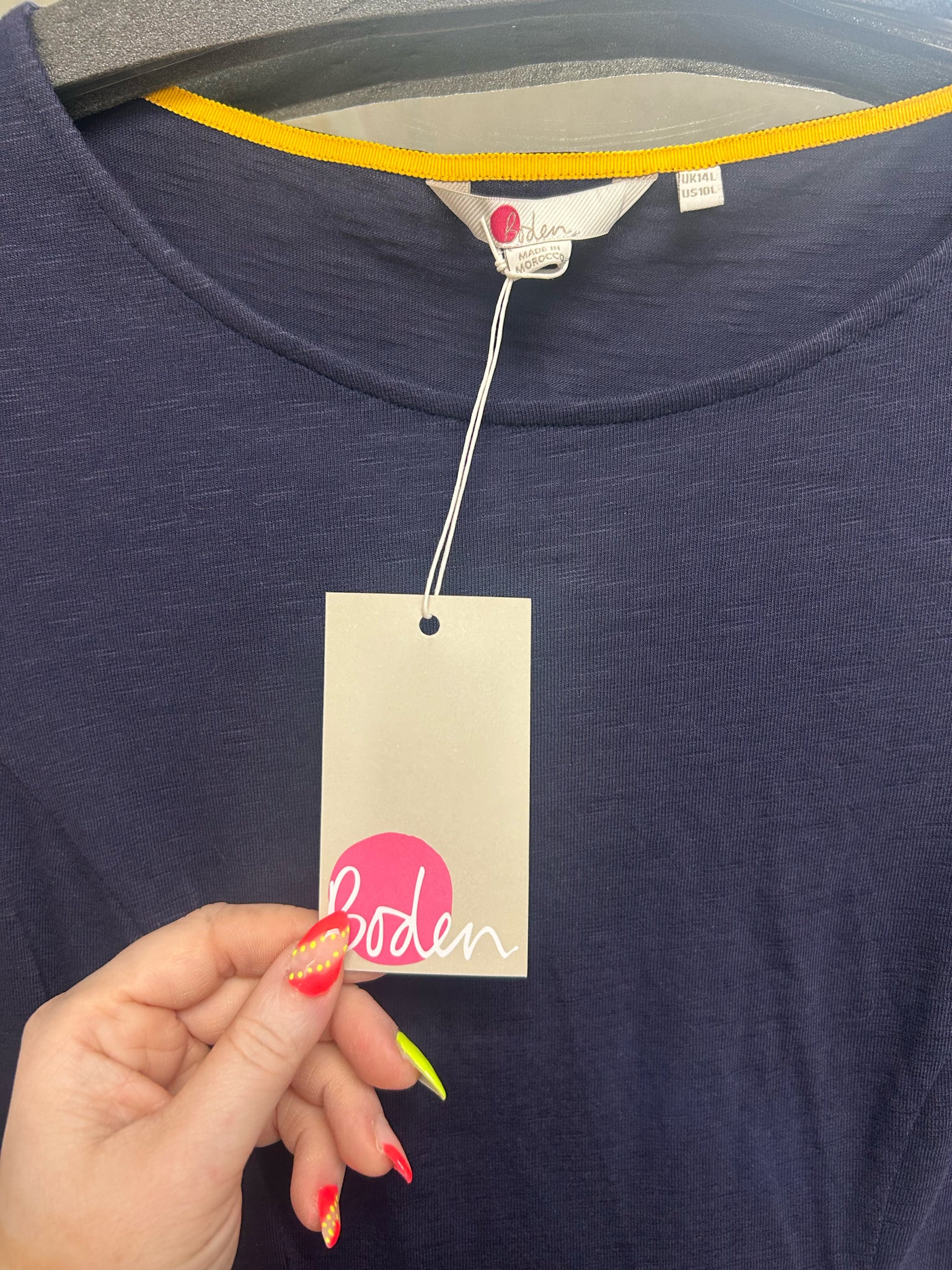 NWT BODEN PHOEBE NAVY JERSEY TSHIRT DRESS SIZE 10 LONG - WEARHOUSE  CONSIGNMENT