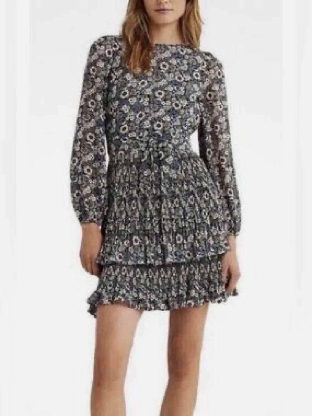 BODEN TIERED PLEATED SKIRT LS TIE WAIST SIZE: 10L