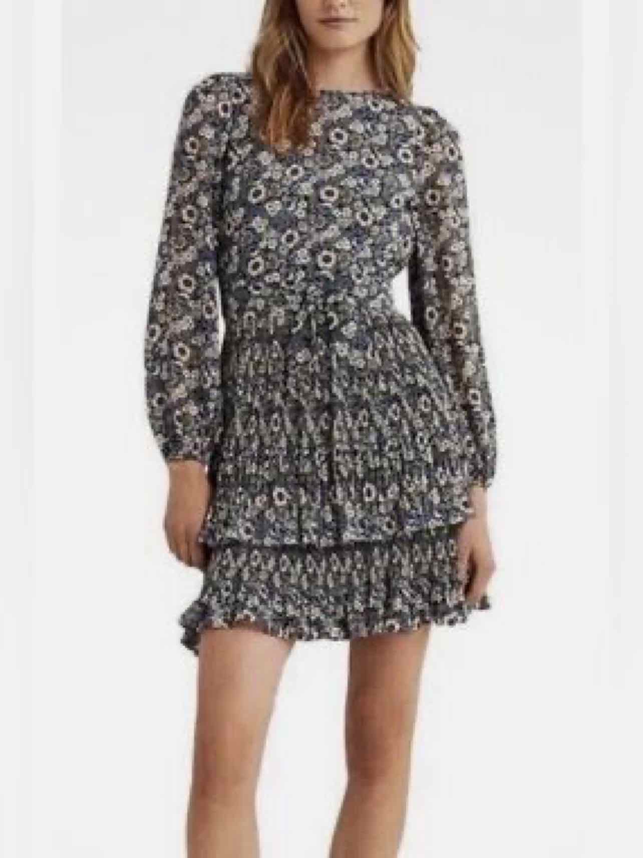 BODEN TIERED PLEATED SKIRT LS TIE WAIST SIZE: 10L